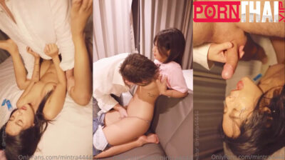 Onlyfans mintra4444 โดนไอ่หนุ่มจับจกหีจนเสียวแล้วยืนกระดอให้อม ก่อนที่จะขึ้นขย่มแล้วโดนจับกระแทกหีรัวๆแล้วชักออกมาแตกใส่หน้า