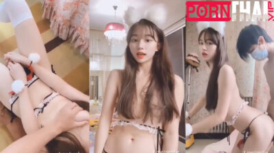 คลิปหลุด สาวน้อยชุดแมวนั่งเอามือล้วงหีจนแฉะแล้วโดนเอามือขยำนมไปด้วยจนเสียว ก่อนโดนควยเสียบเข้าหีแล้วซอยรัวๆ