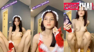 คลิปหลุด น้องแซนตี้ตั้งกล้องนั่งช่วยตัวเอง หุ่นดีหีอย่างเนียนเอาควยปลอมมาอมน่าโดนจับเย็ดหี แล้วนั่งขย่มควยปลอมรัวๆ